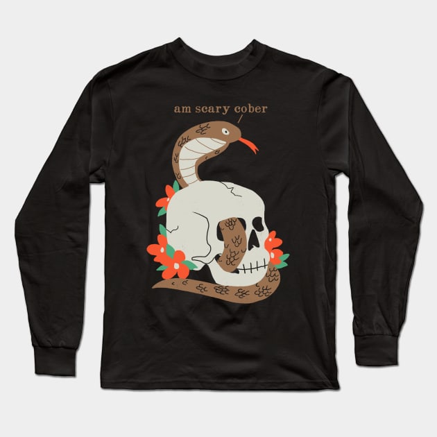 Scary Cober Long Sleeve T-Shirt by Hillary White Rabbit